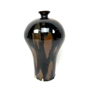 A large Chinese Chizou 'Partridge Feather' glazed Meiping vase,&hellip;