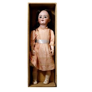 A 30 inch antique Simon & Halbig doll, Dollie' head, on…