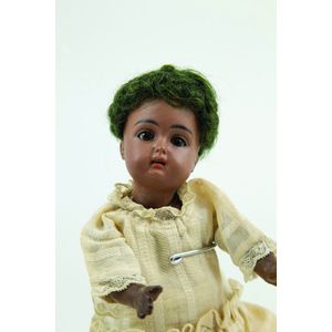 Probable Krammer & Reinhardt Brown Bisque Doll, brown sleeping…
