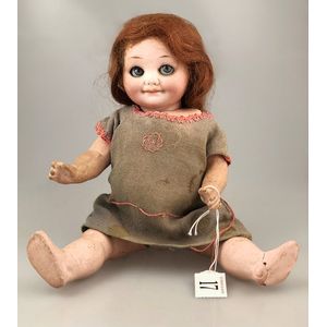Armand Marseille Character Toddler Doll, blue sleeping googly…