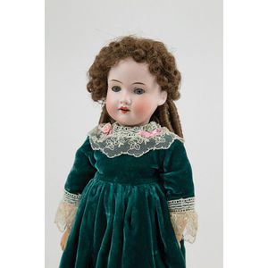 SOLD Antique DEP Size 7 Antique French Bisque Doll, 17.5 IN