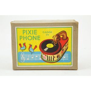 Boxed Gama, Western Germany 54 Pixie Phone, record player,…