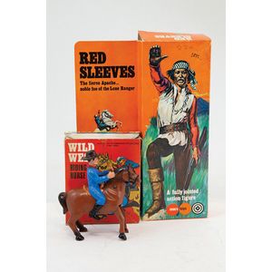Boxed Made in Hong Kong Wild West Riding Horse, hard plastic…