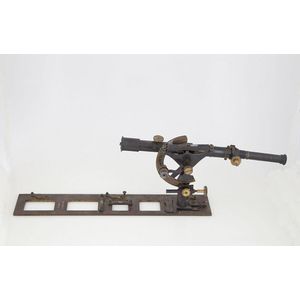 Cary, London telescopic alidade, all brass with some japanning