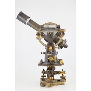 Large Troughton & Simms transit theodolite, all brass and…
