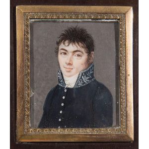 English school, late 18th century miniature of a gentleman…