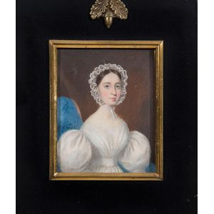 English school, late 18th century miniature of a young lady…