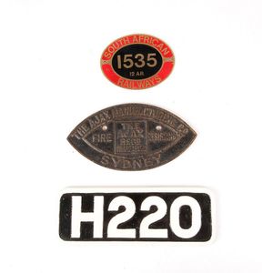 Residue of a large collection of rail builder's plates and…