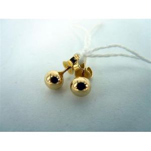 A pair of 9ct yellow gold ball stud earrings. Weight 0.6g. - Earrings ...