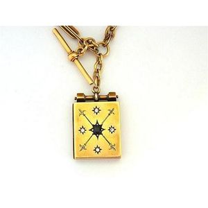 An Australian 15ct yellow gold fob chain and 9ct yellow gold…