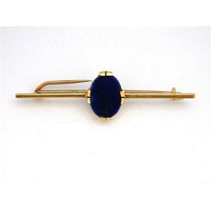 Australian 15ct Gold Lapis Bar Brooch by Catanachs Melbourne - Brooches ...