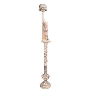 An Italian alabaster figural light on pedestal, 210 cm high