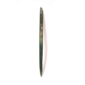 An old Maori Ngira pounamu (greenstone needle), of exceptional…