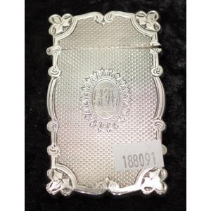 Victorian sterling silver card case Victorian hallmark for…