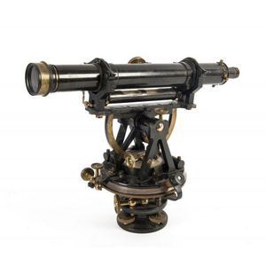 An English theodolite with broad arrow mark stamped 'H.O.B.…