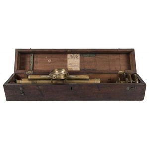 Thomas Jones Theodolite in original box with paper label, 19th…