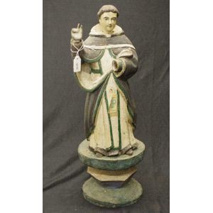 Philippines carved painted wood Santos figure figure of a…