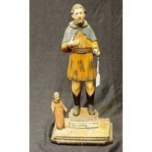 Philippines carved painted wood Santos figure 'San Esidro,'…