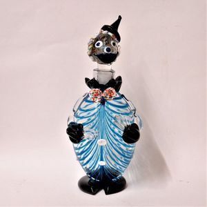 A Murano Archimede Seguso Venetian coloured glass clown…