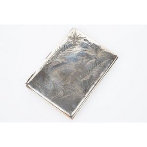 Sterling silver card case, mark of Hilliard & Thomason, Chester,…