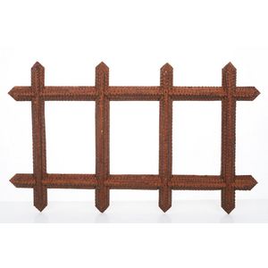 Australian Tramp Art wooden frames, comprising one rectangular…
