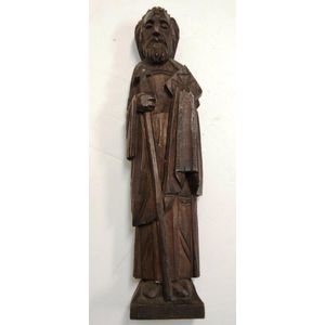 Philippines carved wood Santos figure, carved wood standing…