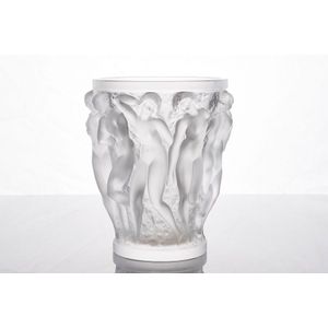Lalique Bacchantes Vase - French - Glass