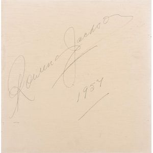 Three autographed tiles, comprising ballet dancers Margot…