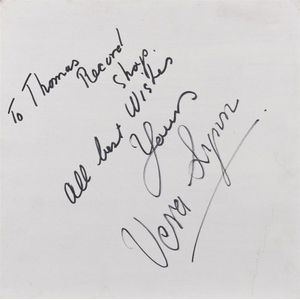 Three autographed tiles, comprising Vera Lynn, Anne Murray and…