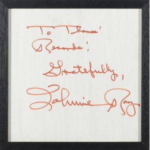 Two autographed tiles signed by Johnny Ray; from the collection…