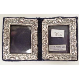 Pair Elizabeth II sterling silver photo frames, London 1991,…
