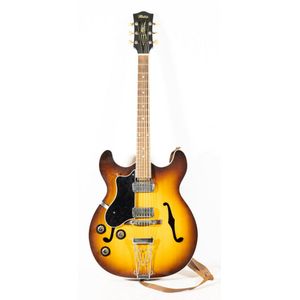 A Maton electric guitar in case M/N D.C.1500L.H, S/N 279