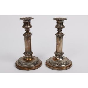 Candlesticks. Early 19th century Sheffield plate English…