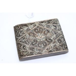 Filigree silver vintage card case, beautifully worked filigree…