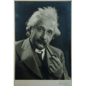 Original photographic portrait of Albert Einstein. This…