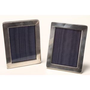 Pair of English 20th century sterling silver photo frames, of…
