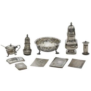 A collection of antique silver, comprising a Victorian bowl,…