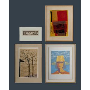 Roe, Beatrice, 1920-2019, 4 various woodblocks/screenprints.&hellip;
