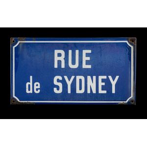Antique French enamel Street sign, 25 x 45 cm. Provenance:…