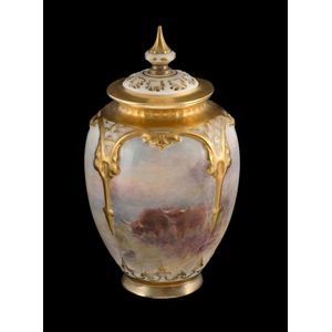 Royal Worcester potpourri vase & cover by Harry Stinton,…