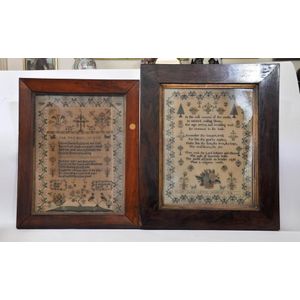 Two Samplers, ?the Promises of God? by Mary Ball, English, 19th…