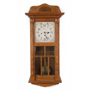 GRANDFATHER CLOCK TALL PENDULUM NOT ANTIQUE BUT REPRODUCTION with brass bob