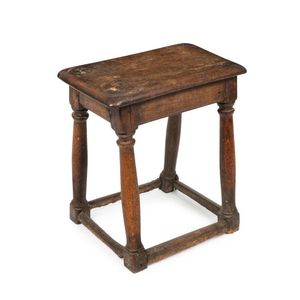 Antique Early sold 20th Century English Oak Peg stool.