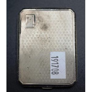 George V sterling silver card case Birmingham 1932, monogrammed,…