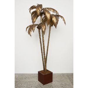 Maison Jansen, France, palm tree, c. 1970, brass and gilded…