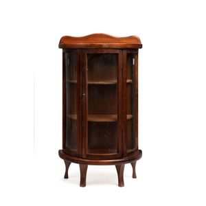 An Art Deco style mahogany apprentice cabinet, with a central…