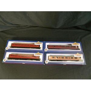 A collection of four various Bachman branch-line carriages
