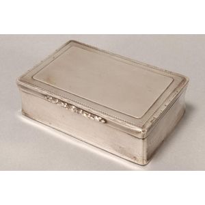 English sterling silver box and cover, marked London, possibly…