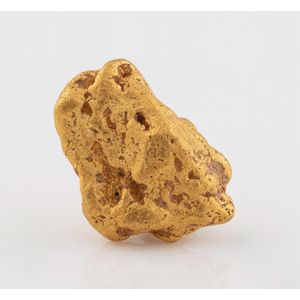 A gold nugget, freeform nugget, original paperwork. Weight 5.…