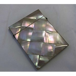 Late 19th century mother of pearl card case, of rectangular…